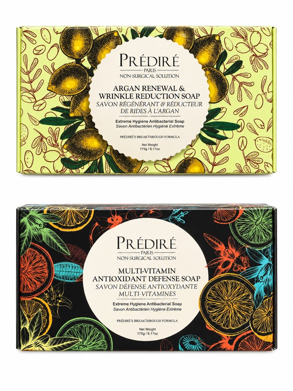 BUNDLE OF 2 Prédiré Paris Argan Renewal & Wrinkle Reduction Soap - SEALED